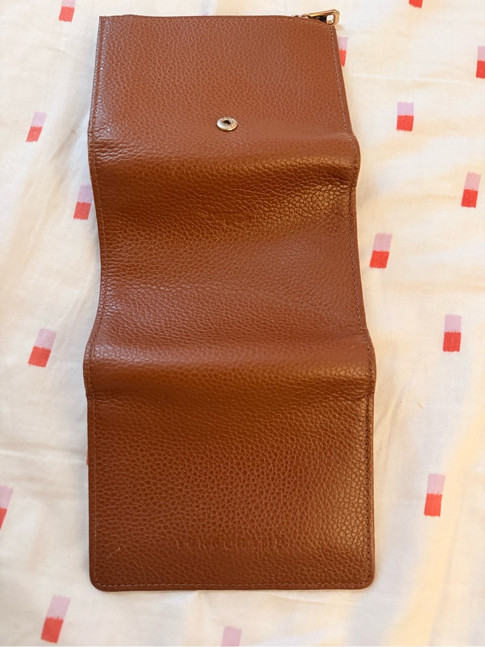 Longchamp - Women’s Brown Leather Trifold Wallet - Classic Carry